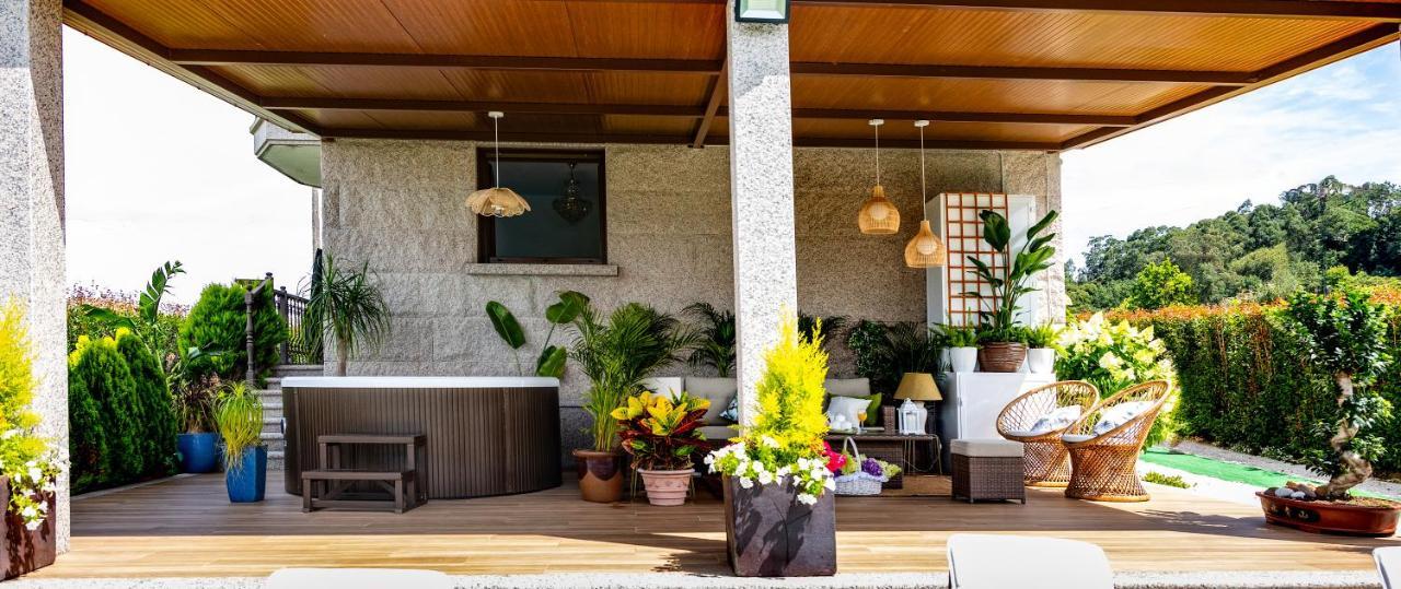 Casa Victoria Garden Con Jacuzzi Y Piscina Vila Caldas De Reis Exterior foto